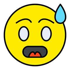 Surprised Filled Line Icon