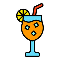 Cocktail Filled Line Icon