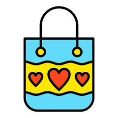 Gift Bag Filled Line Icon