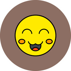 Cute Multicolor Circle Filled Line Icon