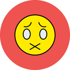 Muted Multicolor Circle Filled Line Icon