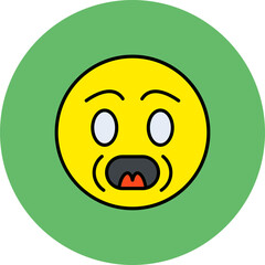 Yelling Multicolor Circle Filled Line Icon