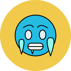 Cold Multicolor Circle Filled Line Icon