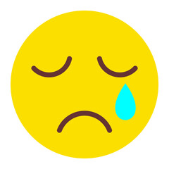 Crying Flat Icon