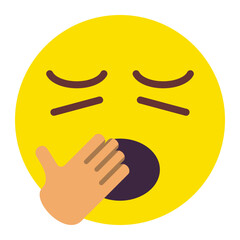 Yawn Flat Icon