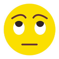 Rolling Eyes Flat Icon