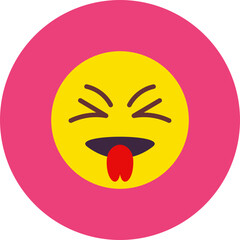 Taunt Multicolor Circle Flat Icon