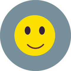 Smiles Multicolor Circle Flat Icon