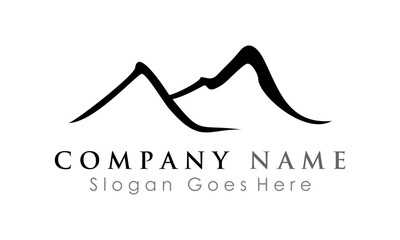 brand mountain logo design icon
