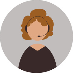 call center operator in office