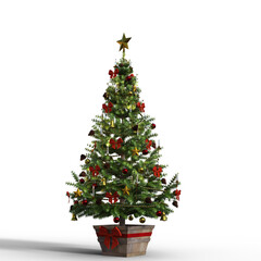 Victorian decorated christmas tree