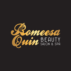 Romeesa quin Logo for beauty salon