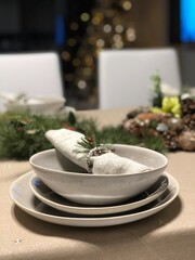 table set for dinner