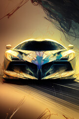 ethereal background abstract car