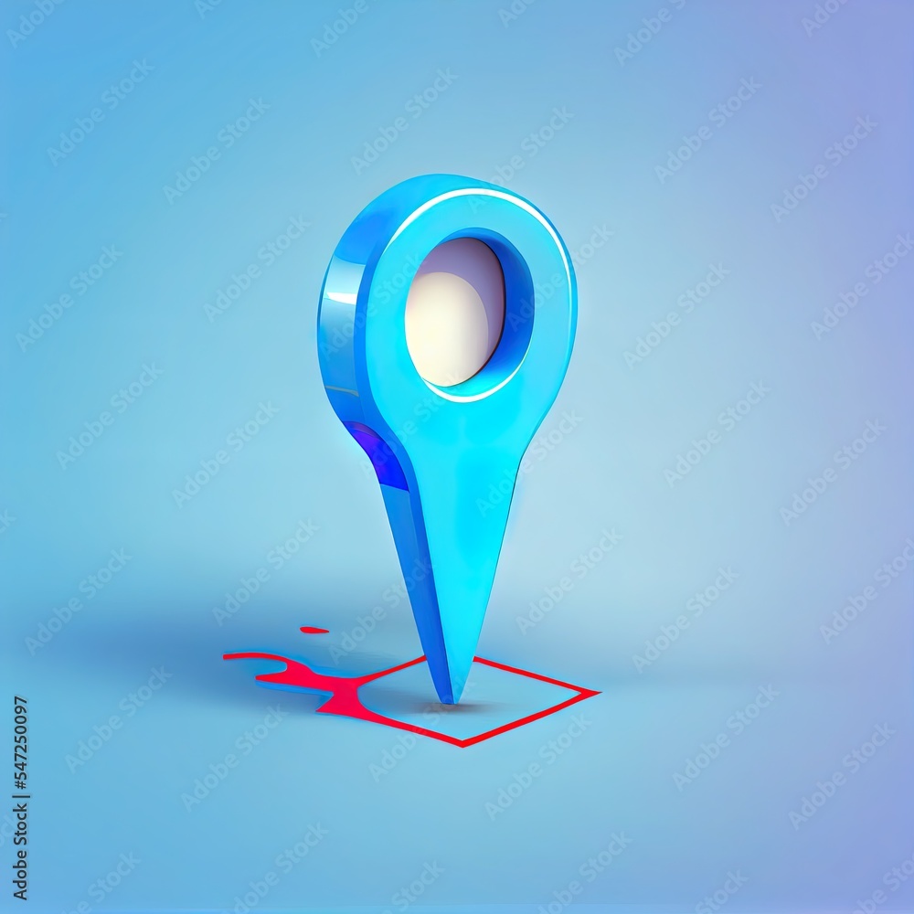Poster locator mark of map and location pin or navigation icon sign on blue background with search concept.