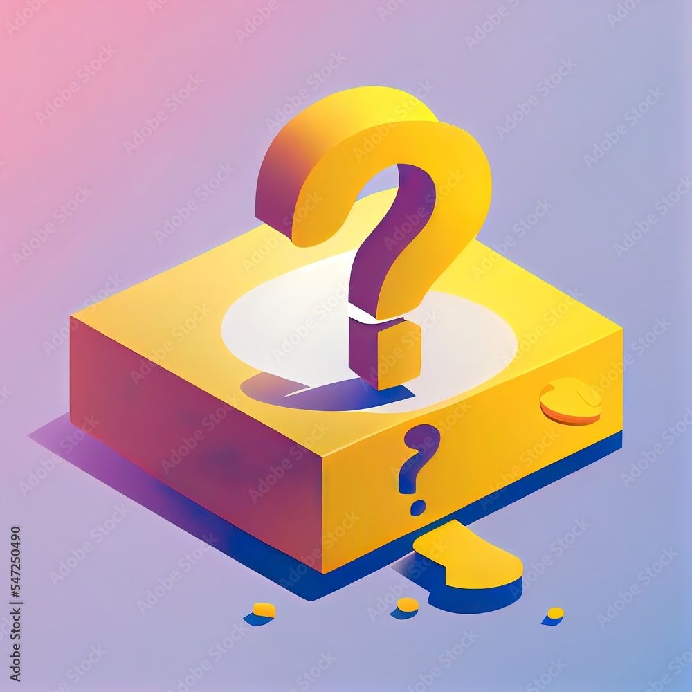 Poster 3d question mark icon sign or ask faq and qa answer solution information. have a question, question 