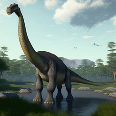 Obraz premium An image of a 3d rendered dinosaur