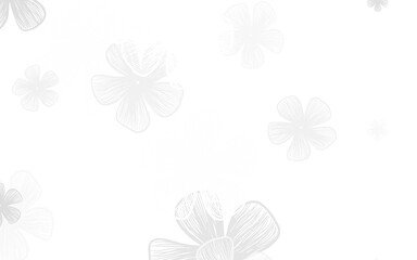 Light Gray vector elegant pattern with flowers.