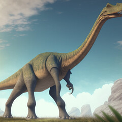 Obraz premium An image of a 3d rendered dinosaur