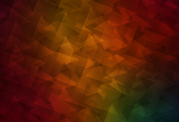 Obraz premium Dark Green, Red vector background in polygonal style.