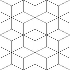 Seamless mosaic pattern. Rhombuses ornament. Grid background. Ancient ethnic motif. Geometric grate wallpaper. Parquet backdrop. Digital paper, textile print. Lozenges vector illustration.