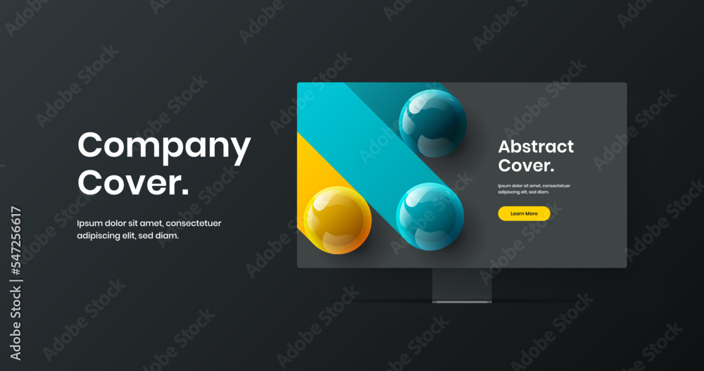Poster bright display mockup site screen layout. amazing website vector design illustration.