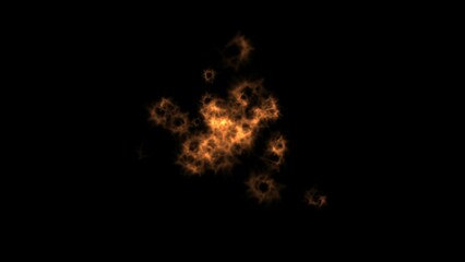 fire explosion for intro, elements for design, on black background. flames and sparks. realistic fire simulation. © Татьяна Антоненко