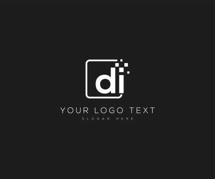 di Initial letter technology   logo icon