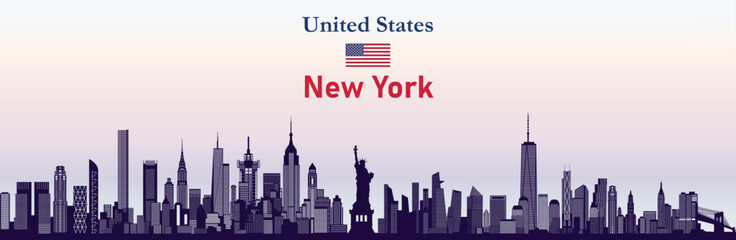 New York skyline silhouette vector illustration