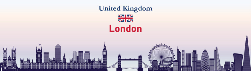 London skyline silhouette vector illustration