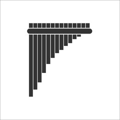 Pan flute icon. Musical instrument vector ilustration.