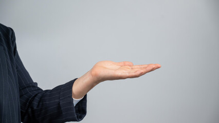 Close-up of a woman's hand palm up. 