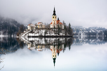 Reflection in Lake Bled 