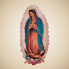 Our Lady of Guadalupe Virgin Religion, Virgen De Guadalupe, Festival of the Virgin of Guadalupe, Catholicism, Basilica, Cathedral - obrazy, fototapety, plakaty