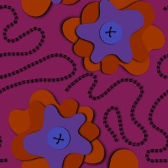 Floral seamless flower pattern for wrapping and linens and fabrics and clothes print and kids and kitchen textiles