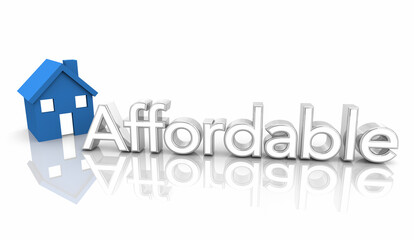 Affordable Housing New Home House Rental Real Estate Market 3d Illustration