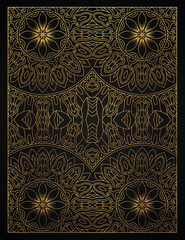 Golden abstract luxury style pattern design