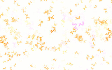 Obraz premium Light Pink, Yellow vector doodle texture with branches.