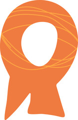 Orange abstract shape