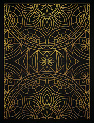 Golden abstract luxury style pattern design
