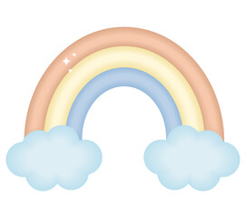 rainbow between clouds design