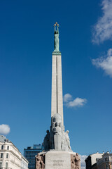 Fototapeta premium The Freedom Monument in Riga, Latvia