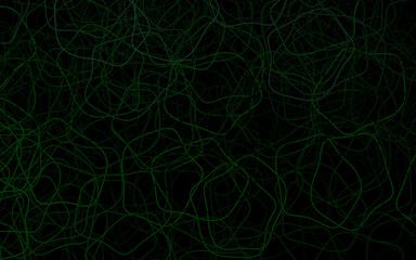 Dark Green vector background with abstract shapes.