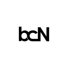 bcn letter initial monogram logo design
