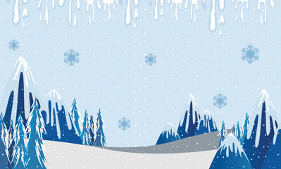 template design for cheerful winter background