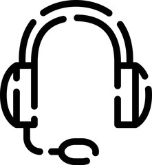 点線アイコン ヘッドフォン