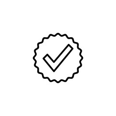 Approved icon vector illustration. Certified Medal Icon. check mark