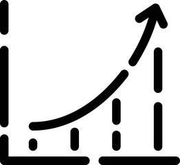 点線アイコン データ上昇