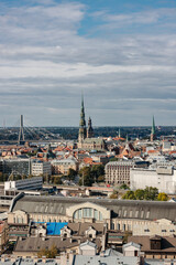 Fototapeta na wymiar View over the city of Riga