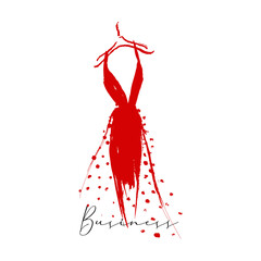 woman fashion store logo Red